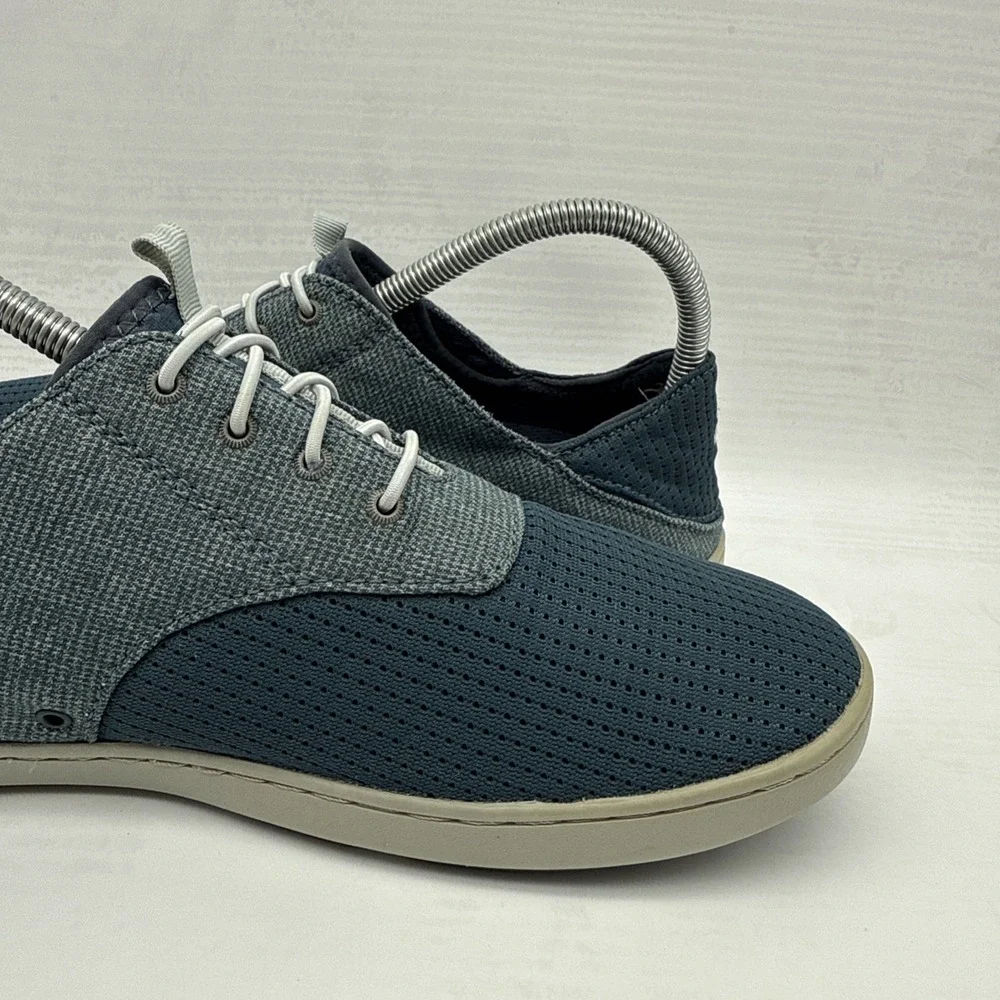 Olukai Nohea Moku Mens Size 8 Blue Mesh Boat Shoes Sneakers No Tie Slip On